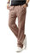 HOEREV Men Casual Strandhosen Leinen Hose- Gr. L (Taille 36-38 zoll), Braun