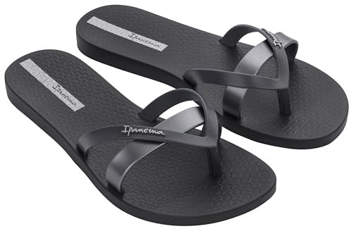 Ipanema Damen Kirei Fem Flipflop, Black Silver, 38 EU