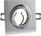 marco cuadrado - plata cepillada de foco empotrado giratorio super plano - marco de montaje para bombilla GU10 MR16 - orificio de Ø70mm empotrado en aluminio - foco de luz