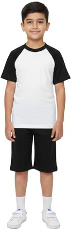 A2Z 4 Kids Raglan Pyjama Set T Shirt Shorts Nightwear Loungewear Youth