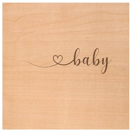 Original Holzgrusskarte - Geburtskarte für besondere Glückwünsche zur Geburt, Motiv baby, Geburtsbillet, Glückwunschkarte, Postkarte, Geschenkkarte für Eltern