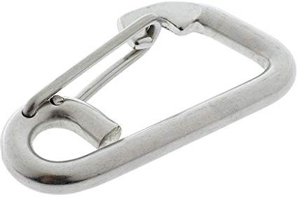 Inzopo 304 Stainless Steel Snap Hook Secure Carabiner Spring Clip Boat Trailer with Rope Holder for Climbing Kayaking 8cm
