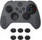 eXtremeRate PlayVital Funda de Silicona para Xbox Series X S Protector Carcasa Antideslizante con 6 Tapas de Joysitcks Funda de Goma para Xbox Series S X Mando(3D Tachonado-Gris)