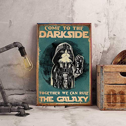 Cat Cat Vader Darth Vader Star Wars Ideal Come To The Dark Side Together We Can Rule Poster Vintage Wanddekoration Metallschild Plakette Poster 20,3 x 30,5 cm
