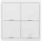 Interruptor Inteligente Inalámbrico 4 Vías con Panel Adhesivo Compatibilidad Zigbee y Control por Aplicación para Teléfono Dormitorios Cocinas Baños