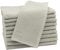 ZOLLNER 10er Set Gästetücher in 30x50 cm - langlebige Handtücher in grau - mit praktischem Aufhänger - Zeitloses Waffelmuster - waschbar bis 95°C - Baumwolle - Hotelqualität