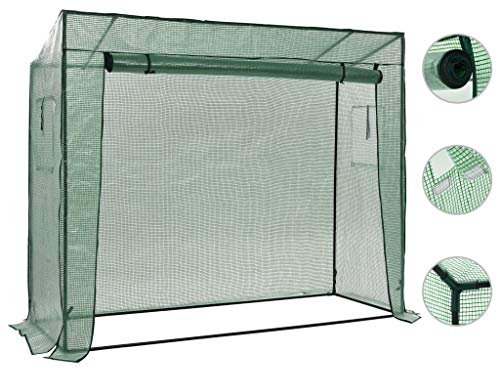 Kstyhome Begehbares Gewächshaus, Gartengewächshäuser, Foliengewächshaus, Frühbeet, Pflanzkasten, Tomatenhaus, 200 x 80 x 173 cm
