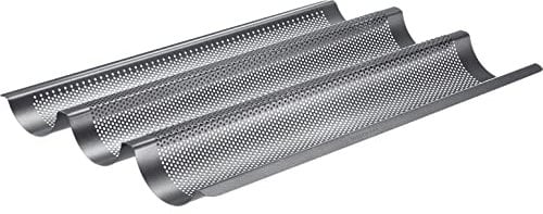 Westmark 32982260 Moule à baguette en acier avec revêtement anti-adhésif pour 3 baguettes Anthracite 38,5 cm