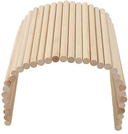 Wooden Ladder Bridge, Safe Rommy Bite Resistant Wooden Hamster Bridge Entertainment Venue for Rabbits for Guinea Pigs 20 * 40CM