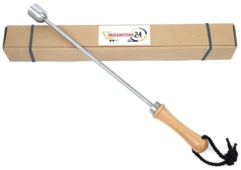 Bierstachel Beerspike Beer Caranelizer Bierkaramellisator Bierwärmer Echte Holz Griff, rostfreiem Edelstahlkugel (oval Shape)