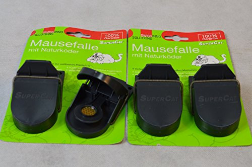 4 Stück (2X2) Mäusefalle Schlagfalle Mausefalle SUPERCAT Mäusefallen