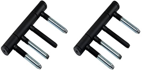 SN-TEC Standard Türband Set 4426, 3-teilig schwarz matt für Holztüren mit Holzzargen, Rolle 15mm, Stift 8mm (2 Stück)