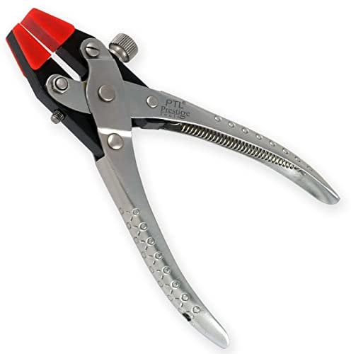 Pince à bec plat à action parallèle réglable, double mâchoires en nylon, outils de fabrication de bijoux 170 mm, outils d'art et d'artisanat avec 1 paire de mâchoires de rechange de rechange PTL