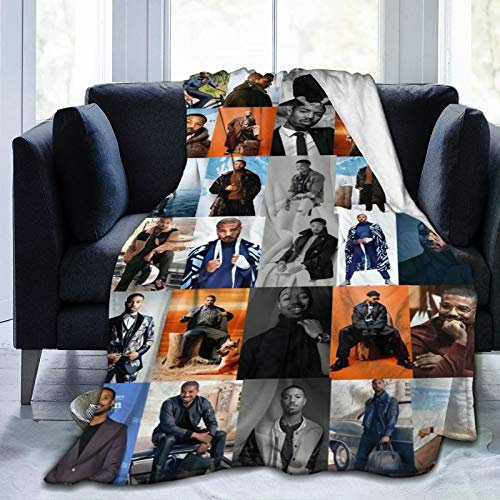 LOUJIN Michael B. Jordan Eric Stevens weiche und bequeme warme Fleecedecke für Sofa, Büro, Bett, Auto, Camping, Couch, gemütliche Plüschdecke, Decke, 200 cm x 150 cm