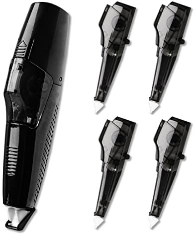 Fezf Korrekturband [Classic - Schwarz] 1 Körper + 4 Original Ersatzminen Korrekturroller Korrekturstift Mit Schutzkappe, Schulsachen，Büroartikel