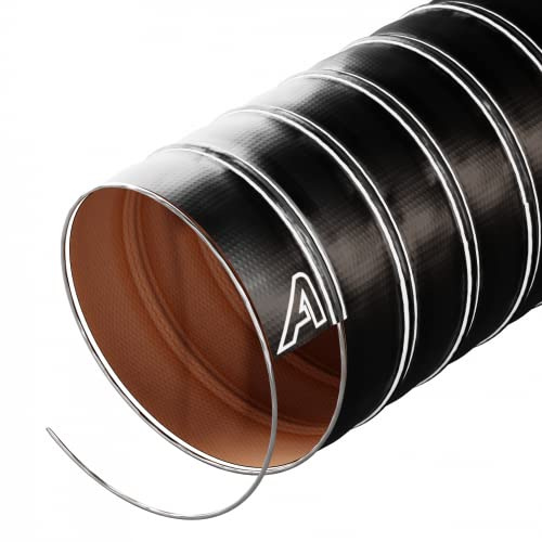 Conduit d'air en silicone noir 70 mm 4 m