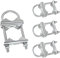 Double Antenna Mast Clamp V-Jaw Bracket U Bolts Pipe Mounting Hardware Heavy Duty Mast to Mast Mount Bracket Kit for Outdoor Antenna 4 Sets