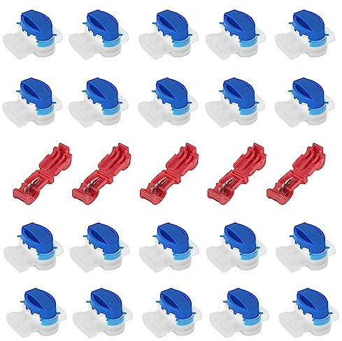 Kabelverbinder für Mähroboter,20Stk Rasenroboter Kabelverbinder+5Stk Anschlussklemmen Wasserdicht Kabelklemmen Anschlussklemmen Kabel Verbinder für Rasenroboter Garten Outdoor