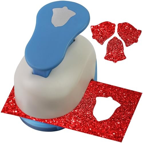 ECOHU Stanzer Glockenloch zum Basteln – 2,5 cm, Weihnachtsstanzer, Werkzeug Glockenstanzer für Scrapbooking, Geschenke, Festivalkarten, Dekorationen, DIY Kunst