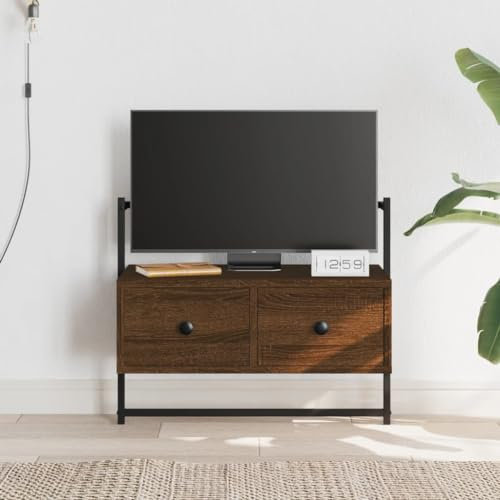 Hovothy Mobile TV a Muro Rovere Marrone 60,5x30x51cm Legno Multistrato Mobile Angolare Soggiorno Libreria Moderna Arredamento Etnico Tavolini da Salotto Moderni Portavinili