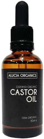 Pure Organic Castor Oil 50ml - Certified Organic Castor Oil for Hair, Eyelashes Eyebrows Scalp & Nails - Natural Cold Pressed Unrefined Carrier Base, Vegan & Cruelty-Free Hydrating Natural Skin Care