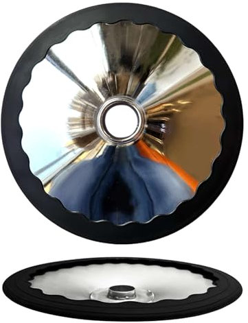 Runspich Barhocker-Bein-Bodenschoner, Ring, Silikon, Stuhlbein-Bodenschoner, geräuschlos und kratzfest, dehnbar, passend für 41,9 cm - 47 cm runde Basis (schwarz), 2 Stück