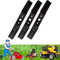 Lot de 3 lames de tondeuse à gazon pour 742-05052A 942-05052A compatibles avec les tracteurs à gazon MTD Cub Cadet Troy Bilt MTD 127 cm et tondeuse RZT S50 XT1 GT50 LT50 XT2