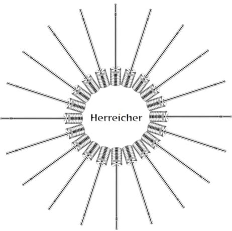 Herreicher Luftdruckmesser Ball Sport Druckmesser 1PCS und Ballpumpe Nadeln Luftpumpennadeln 20Stück - Tragbar Luftdruckmessgerät mit Nadel für Alle Kugelventile Sport (Edelstahl, 20PCS)