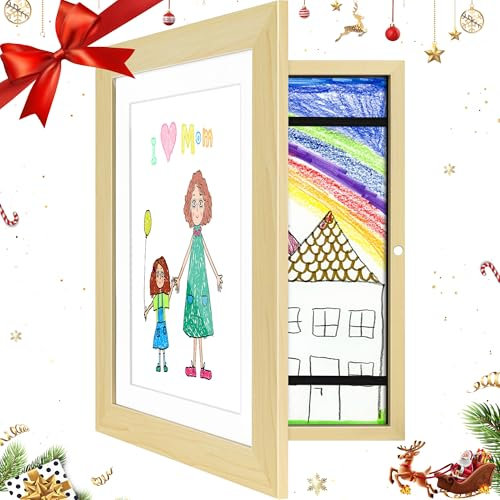 Bilderrahmen Kinderzeichnungen, Kinder Kunstrahmen Frontöffnung A4 Rahmen, Kunst Rahmen Kinder, Kunstwerk Display Aufbewahrungsrahmen für Kinder, Kunstwerk Display Aufbewahrungsrahmen für Kinder, Holz