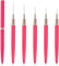 WLLHYF 5Pcs Nail Art Liner Brushes, Painting Nail Art Brushes for Long Lines, Details, Fine Drawing Nail Dotting Drawing Tool Set 7mm/9mm/11mm/15mm/25mm (Rose Red)