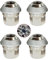 Amazleer 4 dadi per cerchi in lega per Ford Focus, Fiesta, Kuga - M12 x 1,5 mm ad alta resistenza solidi dadi per ruote auto, OEM 1366029 1454051 compatibili con Ford Fiesta, Focus, Mondeo, Fusion (4)