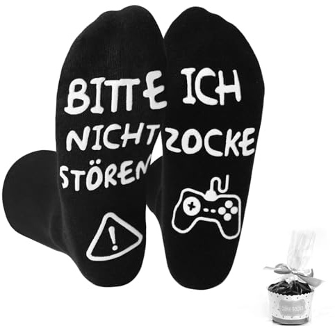 KATLINNA Geschenke für Männer Frauen Lustige Socken mit Spruch Weihnachtsgeschenke Geburtstagsgeschenk für Opa Papa Männer Herren Frauen Jungs Vatertag Ehefra Ehemann Freundin Freund