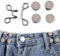 Peysaitr 4 Stück Hosen Enger Machen Clip, Hosen Taillenstraffer, Hosen Expander Button, Hosenbunderweiterung Knopf, Verstellbare Nagelfreie Taillenschnallen, für Jeans Hosen Dichtheitseinstellung