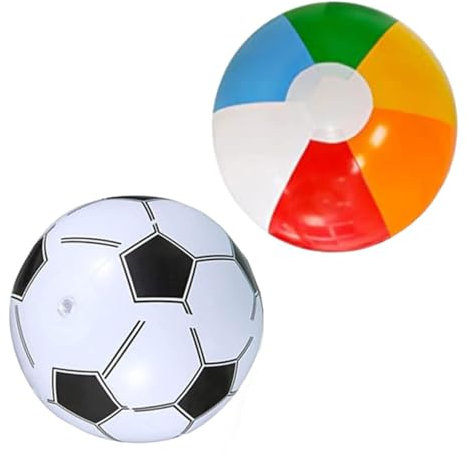 DAAIZIII 2 Stück 20 cm Wasserball,Wasserball Aufblasbar, Regenbogen Beach Ball,für Kinder Pool Spielzeug,Pool Geeignet Zum Spielen Am Strand Undl