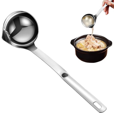 Öllöffel zum Kochen – Ölfilterlöffel aus Edelstahl | Ölfilter für die Küche, Fettabscheider zum Kochen, Öllöffel, Ölkelle zum Abschöpfen von Fett