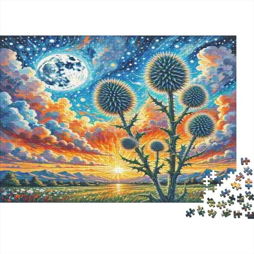 Kugel-Stiftlilie Puzzles 1000 Teile Schwer Puzzle Spielzeug Lernspiel Impossible Mehrfarbige Blume Bunte Blume Herausforderungsspielzeug Für Erwachsene Und Kinder in Bewährter 38x26cm/1