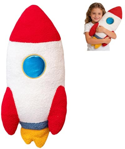 Generisch Astronaut Plüschtier Rakete Kuscheltier Kawaii Flugzeug Plüschtier für Kinder, Weltraum Plüschtiere für Jungen Mädchen Kinderzimmer (Rakete)