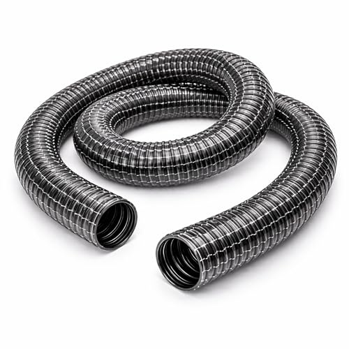 Absaugschlauch | PVC Staubsaugerschlauch schwarz | Saugschlauch | sehr flexibel & fadenverstärkt | für Gase, Stäube, Pulver & Fasern u.v.m. (38 mm (1 1/2) | 3 m)