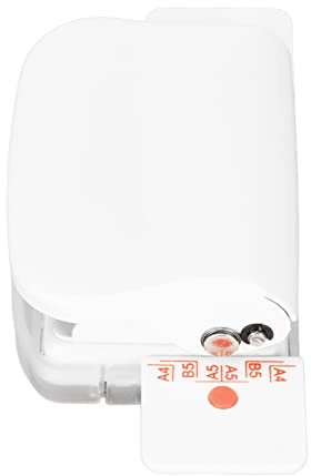 Hamwesh Bindemaschine, Handbuch 5-Blatt-Kammbindemaschine, Stanzbinder-Buchmacher mit Lineal für Schnelle Positionierung, für 30 Löcher B5 26 Löcher A5 20 Home Office (WHITE)