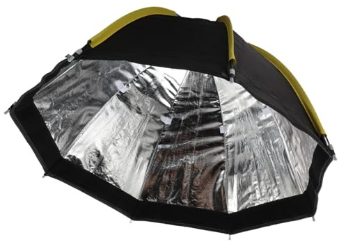 Annadue Softbox Ottagonale da 19,7 Pollici 50 Cm Softbox Pieghevole Rapido a Collasso Rapido a Piega Rapida con Rivestimento Uniforme in Argento 2 Griglia di Diffu