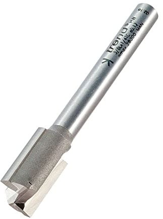 Trend Professional Hinge Recessors Two Flute Router Cutter, 1/4 Inch Shank, 12mm Cut Diameter, Tungsten Carbide Tipped, 3/8LX1/4TC