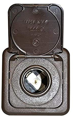 Berker Steckdose 12 Volt braun mit Klappdeckel SB