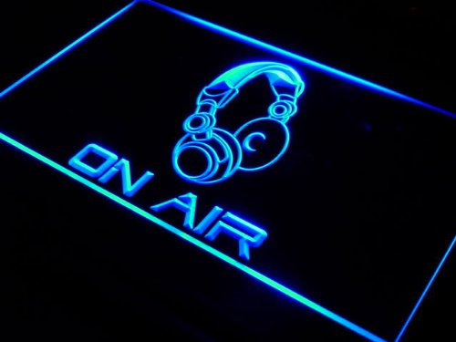 ADVPRO s013-b On Air Headphone Headset Studio Neon Light Sign Barlicht Neonlicht Lichtwerbung