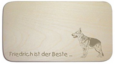 'Sticky Jam Breakfast Board with German Shepherd Dog desired engraving Persons – Breakfast Board Breakfast with Dog