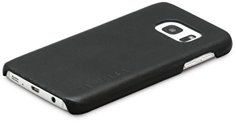 KANVASA Galaxy S7 Lederhülle Leder Case Ledertasche schwarz One Luxus Echtleder Backcover für das Original Samsung Galaxy S7 - Rindsleder Hülle Ultradünn - Optimaler Schutz und Edles Design