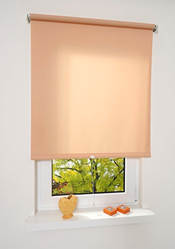 ourdeco® Rollo, Spring-, Schnapprollo/Stoffbreite: 138 x Auszugslänge: 180 cm Sand/Tageslicht, lichtdurchlässig