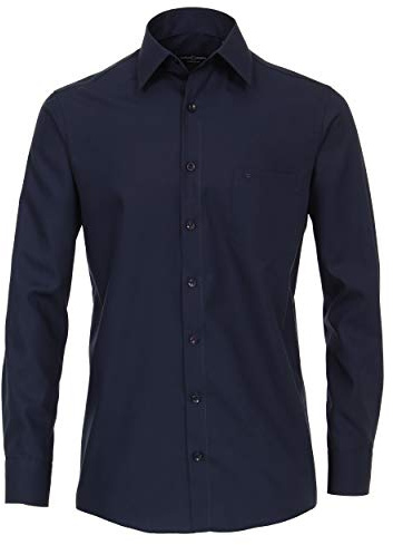 CASAMODA Businesshemd Uni Comfort Fit sattes Dunkelblau 53