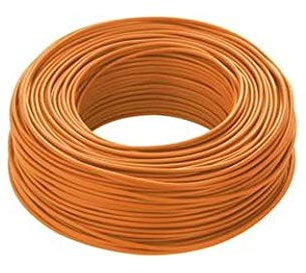 CORDICELLA CAVO UNIPOLARE FLESSIBILE ISOLATO IN PVC ARANCIO 0.50 MMQ MT. 100