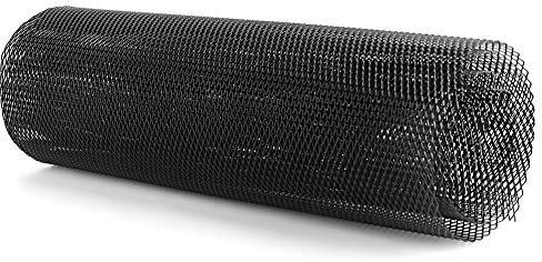 Car Mesh Grill,3x6mm Aluminum Alloy Car Grille Mesh Sheet Grid Body Bumper Rhombic Grill Universal Black