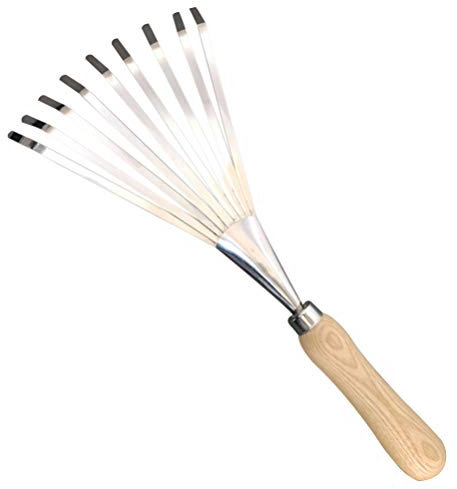 Cabilock 1stück Laubrechen Mit Holzgriff Robuster Gartenrechen Für Effiziente Von Und Gartenabfällen Im Freien